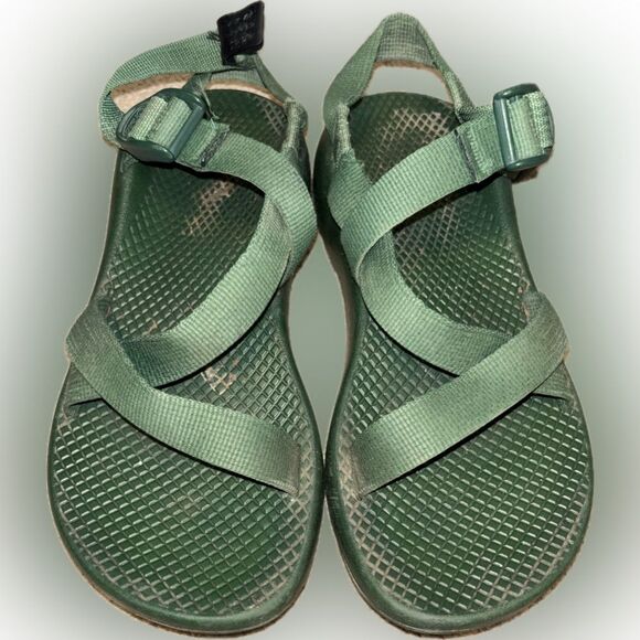 Chaco Z Cloud Army Green Jacquard Sandal Women’s Size 6 - Picture 1 of 5